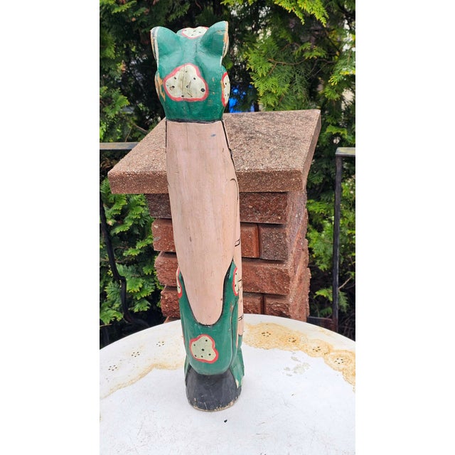 Vintage African Carved Wood Frog, 1970s For Sale - Image 6 of 8