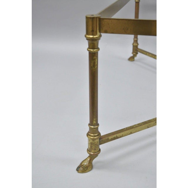 32" Square Brass Goat Ram Hoof Foot Coffee Table Base Italian Labarge