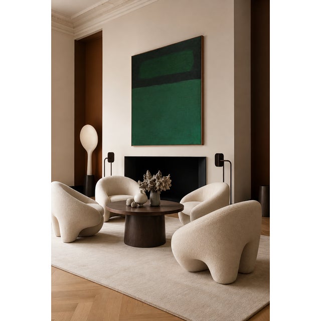 Contemporary Bodasca, Minimalist Green Canvas Inside Garden, 2026, Canvas For Sale - Image 3 of 9