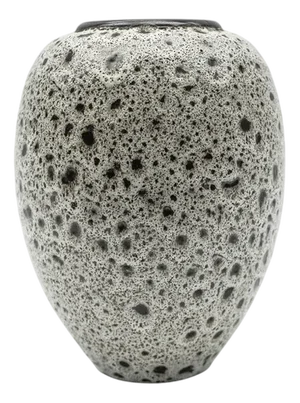 White & Black Studio Ceramic Vase by Wilhelm & Elly Kuch, Germany, 1960s