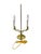 Early 20th Century Empire-Style French Tôle & Gilt Brass Bouillotte Lamp With Green Tole Shade For Sale - Image 11 of 18