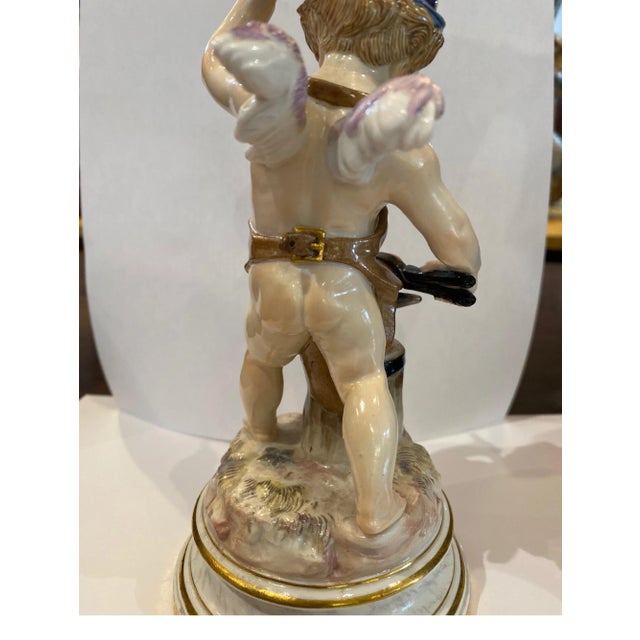 Ceramic 19th Century Meissen Putti Blacksmith For Sale - Image 7 of 11