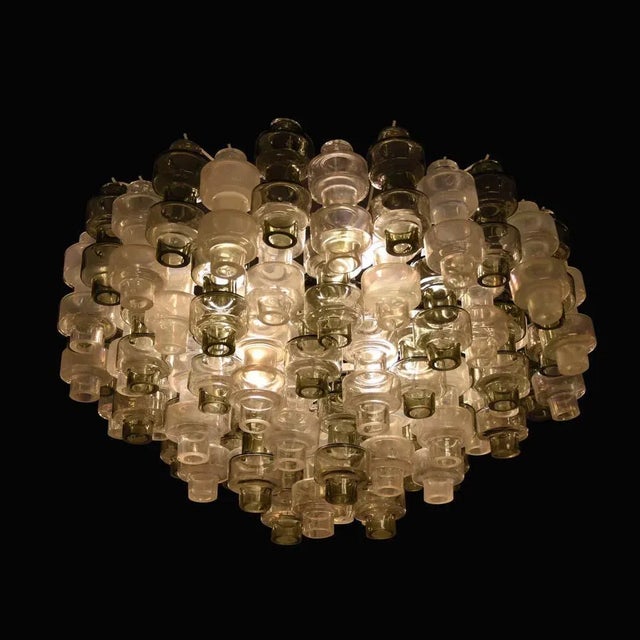 1980s Murano Manubri Glass Chandelier, 1980s For Sale - Image 5 of 7