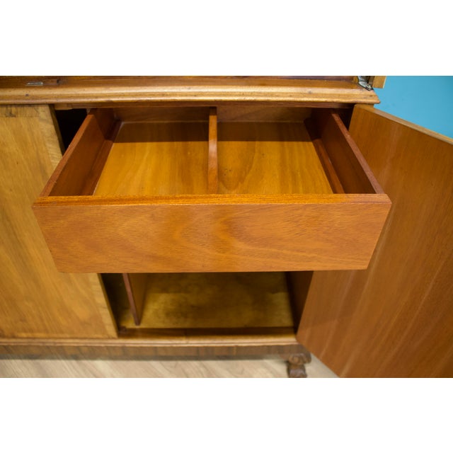 Vintage Burr Walnut Drinks Cabinet, 1930s For Sale - Image 9 of 12