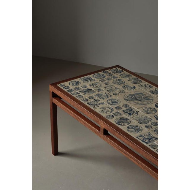 This exceptional 1950s Scandinavian Modern coffee table is a rare and refined work by Danish cabinetmaker Søren Horn,...