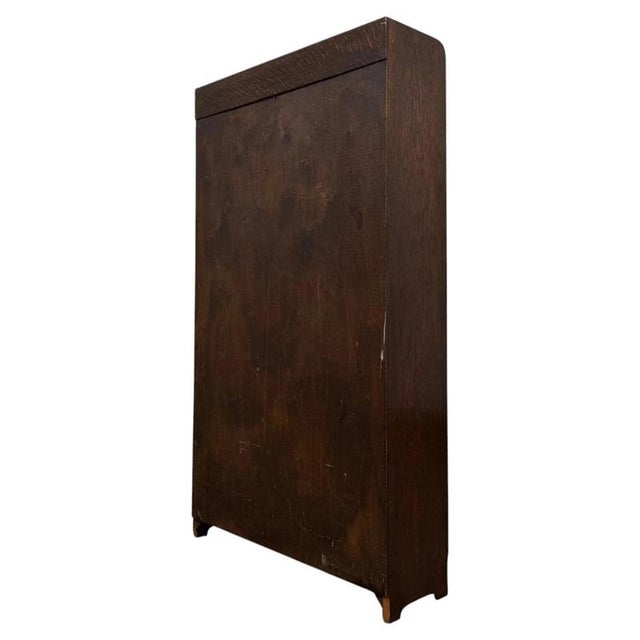 Wood Early 20th Century Antique English Oak Open Bookcase For Sale - Image 7 of 11