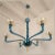 Mid-Century Modern 1980s Petrol Blue Murano Glass Chandelier For Sale - Image 3 of 10