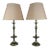 Pair of American Mid-Century English Brass Table Lamps For Sale