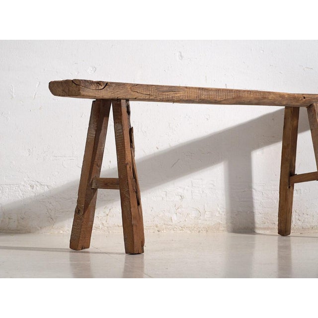 Antique wabi sabi style bench (c.1870) Dimensions: Length: 138 cm Depth: 12 cm Height: 49 cm Style: Qing Dynasty Materials...