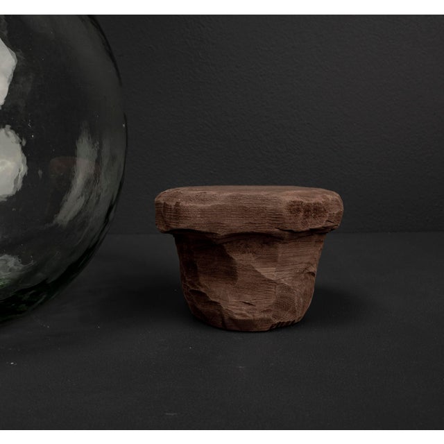 Large Glass Balloon with Wooden Lid, 1960s For Sale - Image 15 of 18