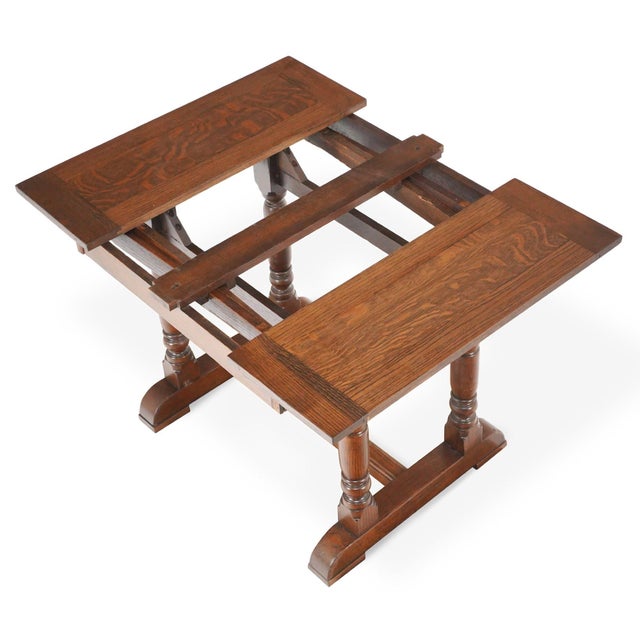 Vintage Rectangular Oak Dining Table For Sale - Image 4 of 16