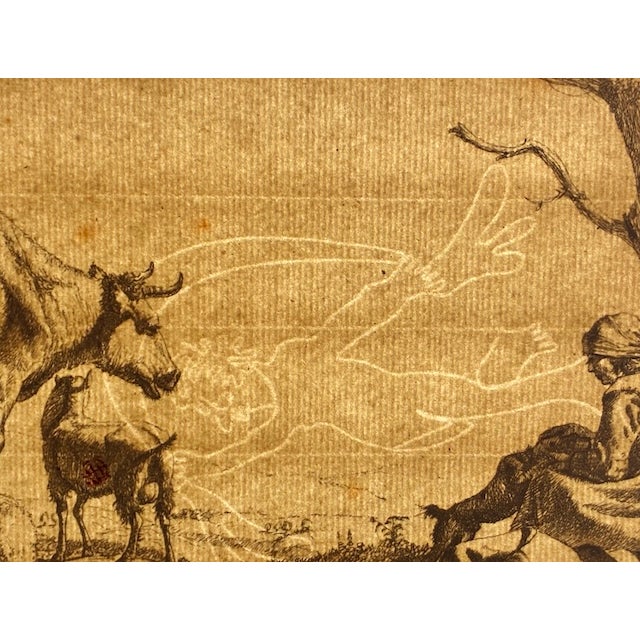 Adriaen Van De Velde Old Master Etching of a Golden Age Pastoral Scene W/ Watermark & Collector's Mark For Sale - Image 10 of 12