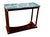 Neoclassical Vintage Regency-Style Console Table With Green Marble Top Attributed to Bombay Company For Sale - Image 3 of 12