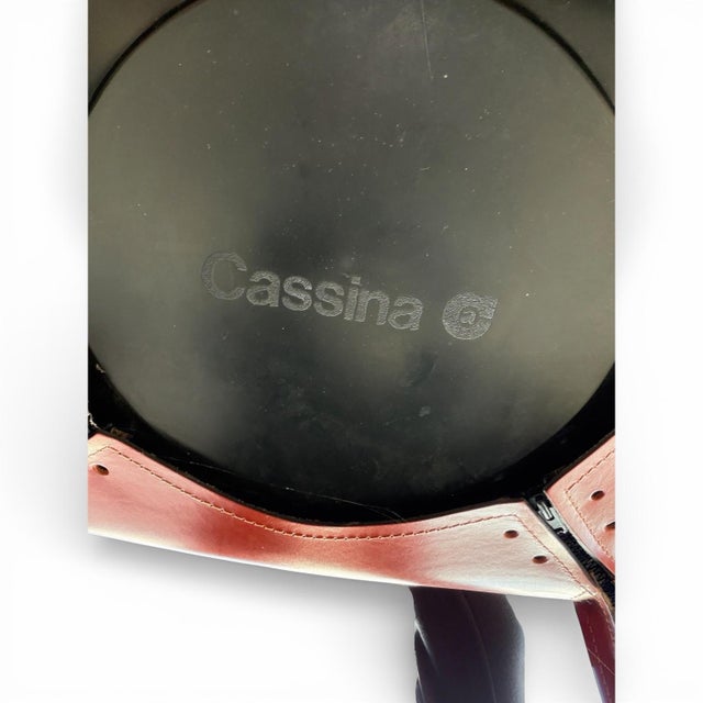 1990s 1990s Cassina Italian Leather Armchair in Burnt Orange / Saddle Leather For Sale - Image 5 of 5