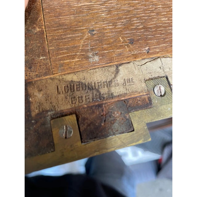 19th Century Marble Top Bronze & Plum Pudding Mahogany Cabinet by L. Cueunieres For Sale - Image 11 of 11