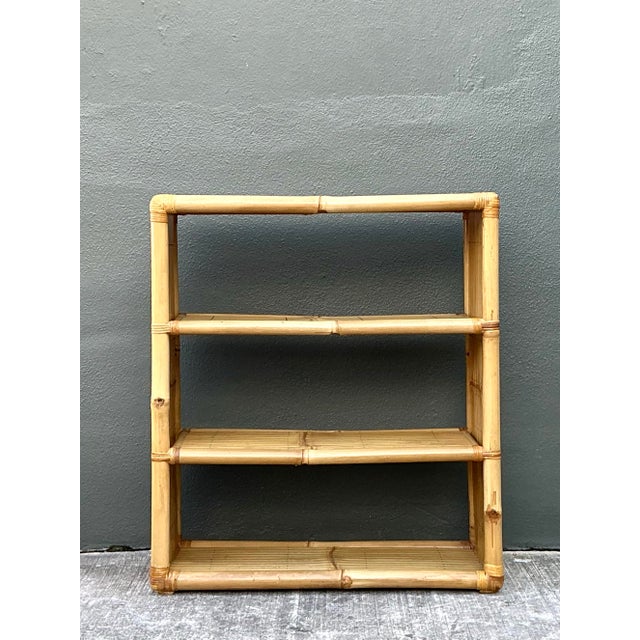 Vintage Bamboo Low Etagere For Sale - Image 11 of 12