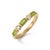 Contemporary Peridot and Diamond Stacking Ring | 18k Gold Plated Baguette Cut Bezel Eternity Band | August Birthstone Gift Us 7 For Sale - Image 3 of 3
