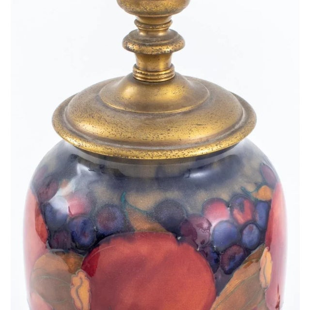 Moorcroft Pottery "Pomegranate" Vase Lamp, 1920s For Sale - Image 4 of 9