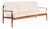 Three-Seater Sofa Model 118 in Teak with Bouclé Upholstery by Grete Jalk for France & Søn, Denmark, 1950s For Sale