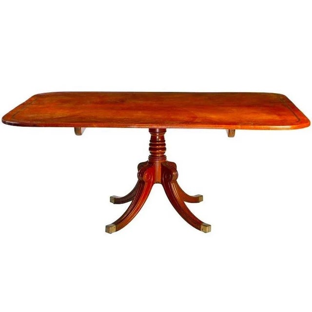 Wood 19th-Century English Regency Mahogany Breakfast or Dining Table For Sale - Image 7 of 8