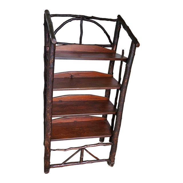 1920s Adirondack Rustic Twig Bookcase or Etagere For Sale