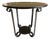 Art Deco Edgar Brandt Style Wrought Iron Black Marble Tulip Side Table - 1 of 2 For Sale
