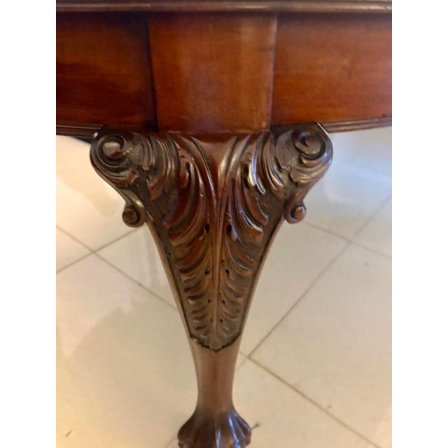 Antique Victorian Mahogany Extending Dining Table with Carved Claw and Ball Legs, 1880 For Sale - Image 11 of 14