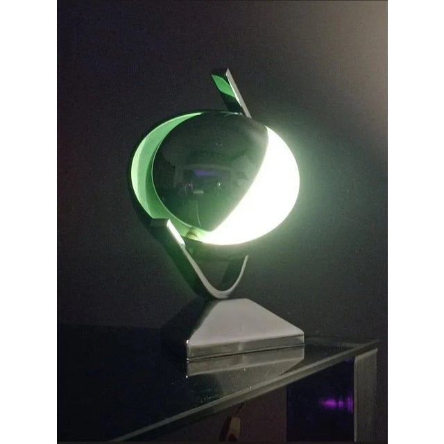 Forest Green Eclipse Eyeball Lamp attributed to Luis Pérez de la Oliva for Grin Luz, 1970s For Sale - Image 8 of 13