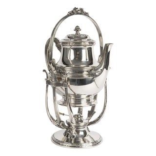 Napoleon III Samovar in Silver-Plated Metal, 19th Century For Sale