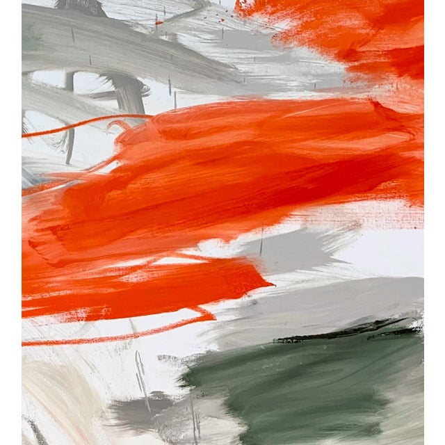 Mid-Century Modern "Krakatoa 1" by Trixie Pitts Large Abstract Expressionist Oil Painting For Sale - Image 3 of 12