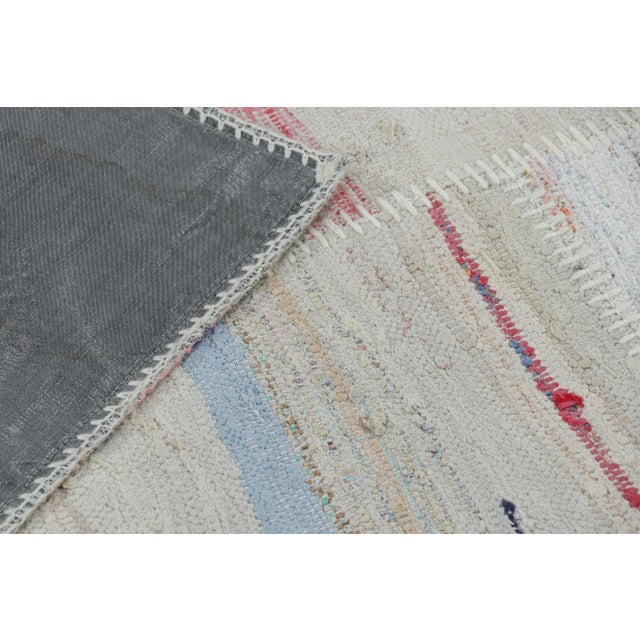 Textile Rug & Kilim’s Modern Patchwork Kilim in Beige With Multicolor Striped Pattern For Sale - Image 7 of 7