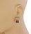 Contemporary Multicolor Gems 18k Yellow Gold Wide Curve Clip On Earrings, 2 pieces For Sale - Image 3 of 7