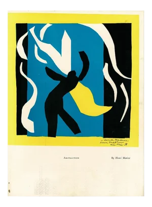 1939 After Henri Matisse "Abstraction", First Edition Period Full-Color Print