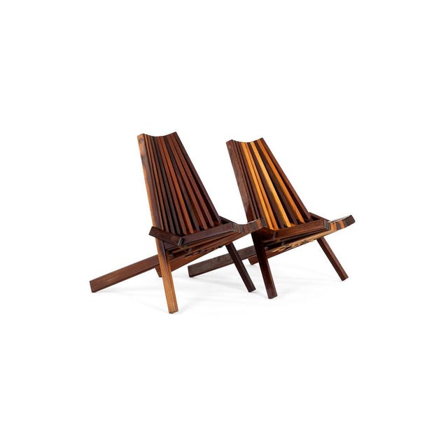 Set of Scandinavian Folding Teak Chairs For Sale - Image 4 of 14