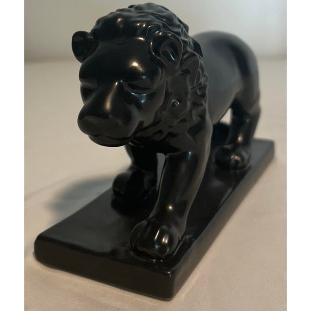 1950s Mid Century Modern Vintage Gumps Lion Bookends For Sale - Image 5 of 10