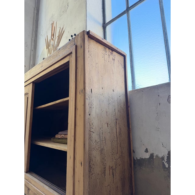 Wood Vintage Sliding Door Sideboard, 1950s For Sale - Image 7 of 18