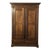 Signed 19th Century Walnut Armoire Wardrobe With Hand Carved Details For Sale
