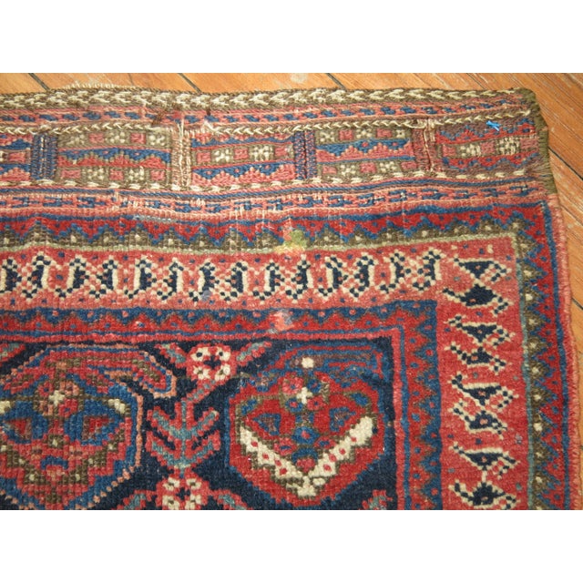 Rustic Antique Bagface Rug - 1'3" x 1'6" For Sale - Image 3 of 6