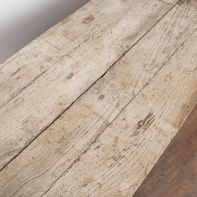 Late 18th Century Late 18th Century Danish Baroque Oak Console Table With Black Painted Base For Sale - Image 5 of 15