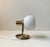 White Vintage Scandinavian Brass Wall Lamp with Opaline Sphere, 1970s For Sale - Image 8 of 13
