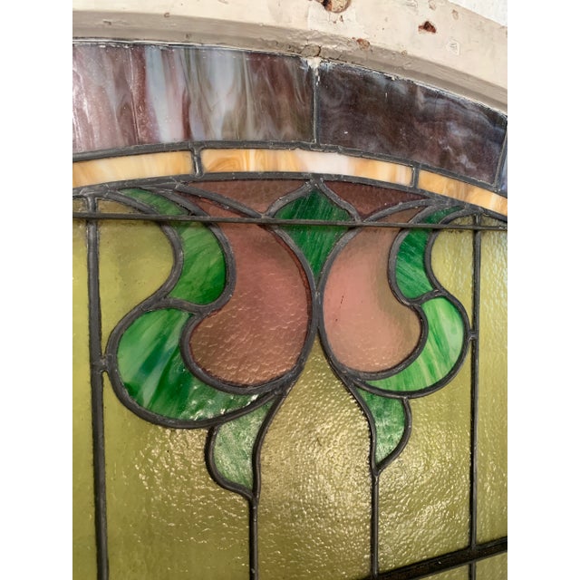 Mid 20th Century Stained Glass Window For Sale In New York - Image 6 of 7