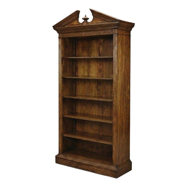 George II Walnut Architectural Open Bookcase For Sale
