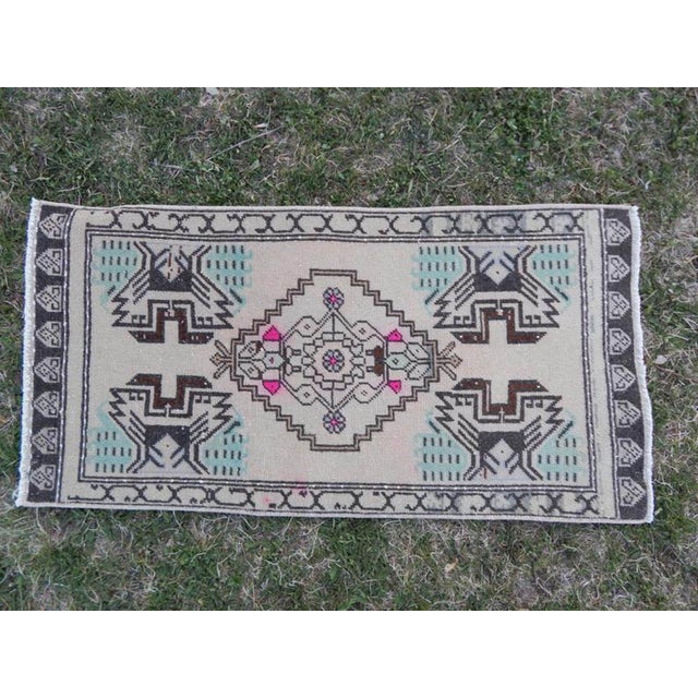 Neutral Oushak Rug Overdyed Rugs Small Bohemian Oriental Turkish Flatweave Rug Tapis Teppich Wool Floor Rug 20 X 38 50 X 97cm Chairish