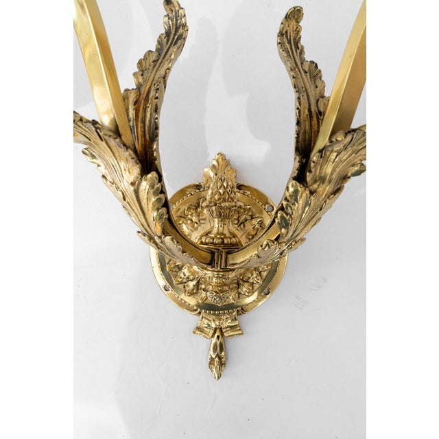 Historistic Wall Lamp with Glass Shades, Vienna, 1890s For Sale - Image 9 of 18