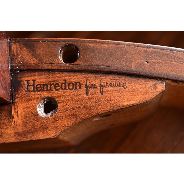 Henredon Federal Banded Mahogany Extension Dining Table, Newly Refinished For Sale - Image 12 of 14