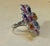 11 Ct Fine Multi Sapphire & 3 Ct Diamond Cocktail Flower Ring in 18 Kt Gold 6.5 For Sale - Image 4 of 18