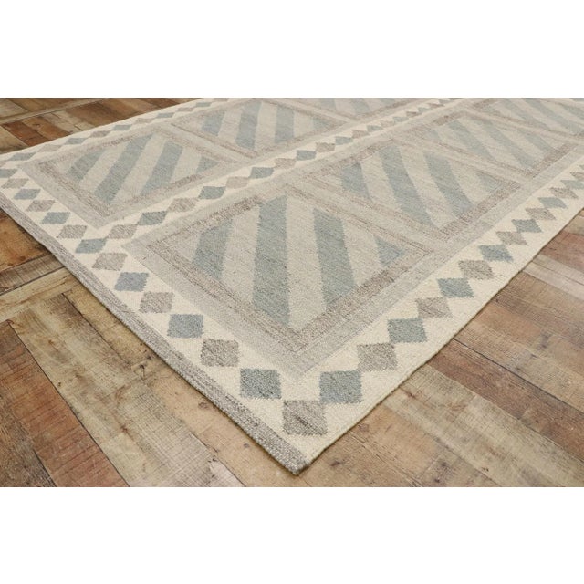 Textile Swedish Inspired Kilim Rug With Scandinavian Modern Style - 05'05 X 08'01 For Sale - Image 7 of 10