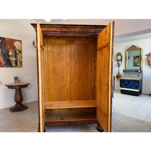Antique Biedermeier Wardrobe or Hall Cupboard For Sale - Image 4 of 12