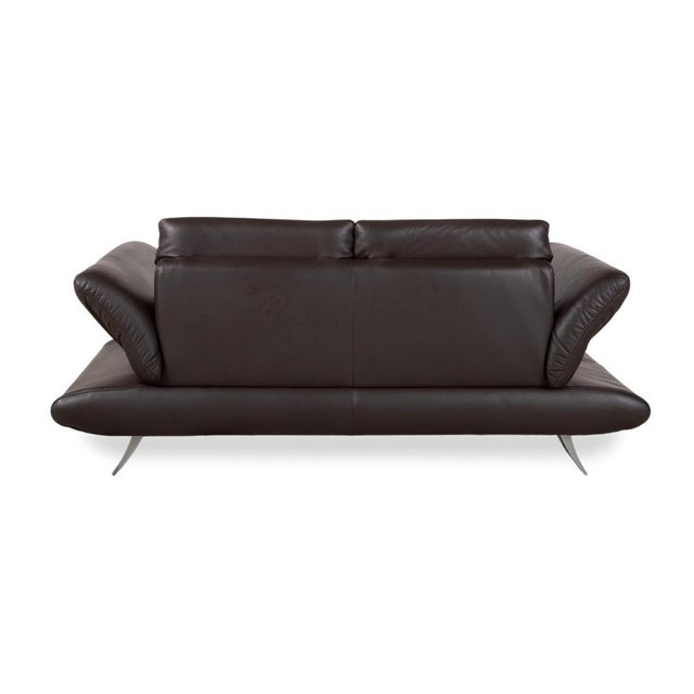 Leather Two-Seater Brown Manual Function Sofa by Koinor Velluti For Sale - Image 14 of 16