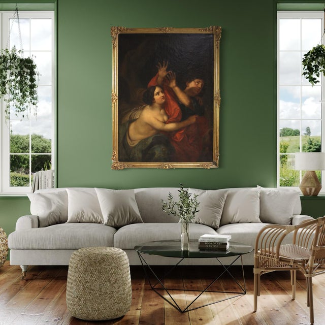 Italian Artist, Joseph and Potiphar's Wife, 1770, Oil on Canvas For Sale - Image 15 of 16